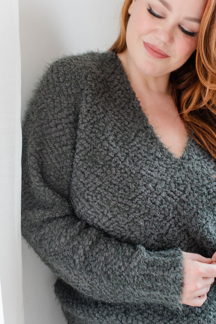 Popcorn Fuzzy Sweater