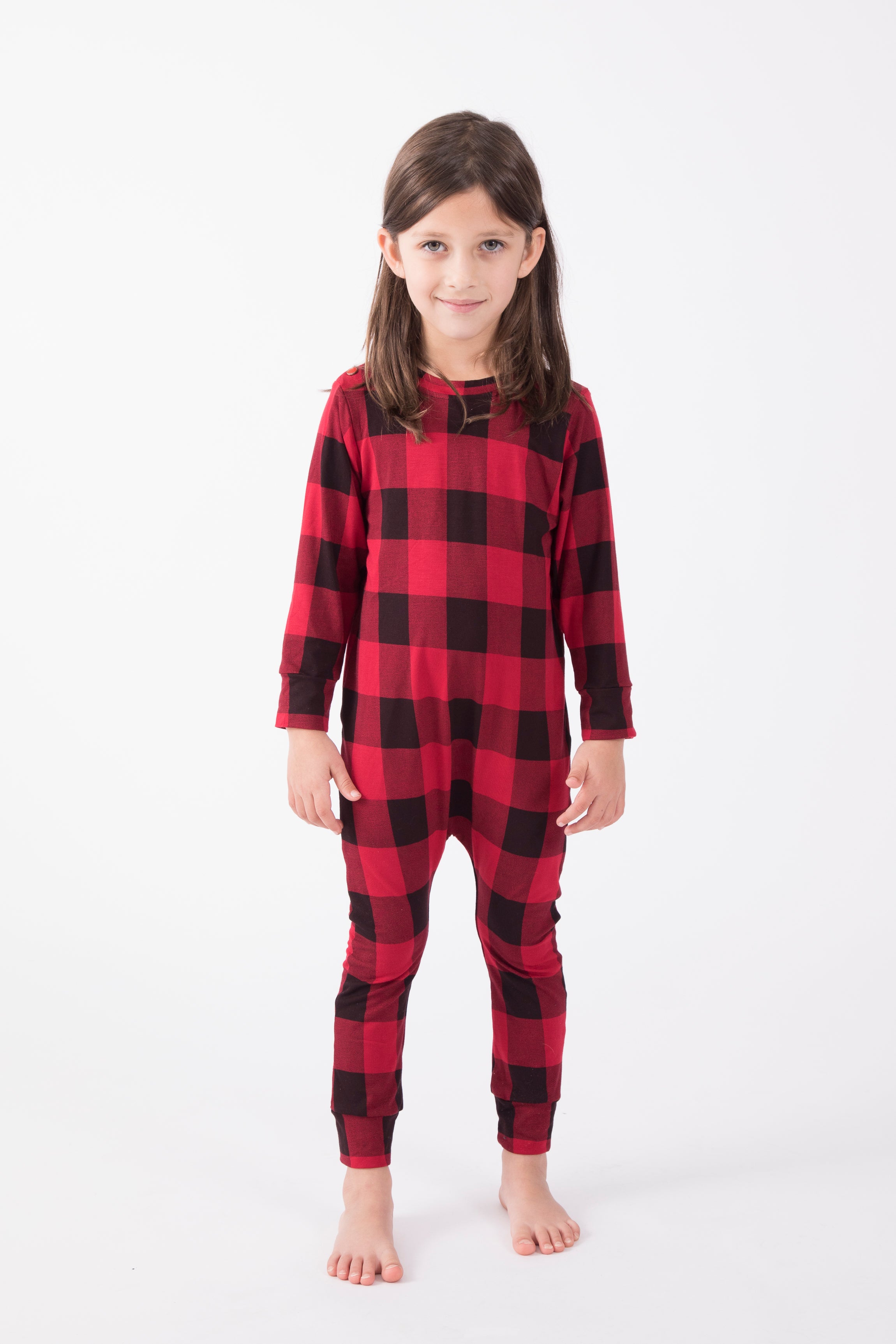 Kids Holiday Plaid Romper - Lav and Kush