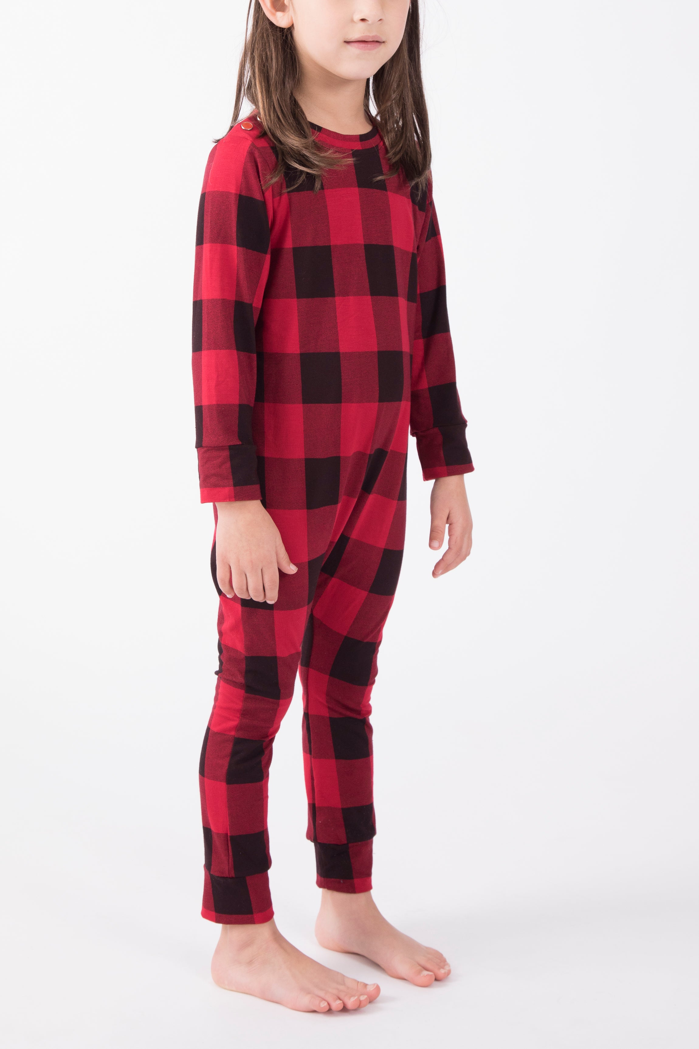 Kids Holiday Plaid Romper - Lav and Kush